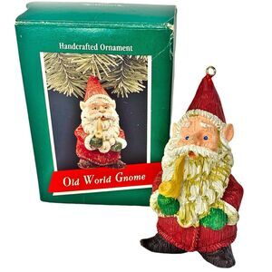 Hallmark Keepsake Ornament Old World Gnome 1989 Christmas Tree Vintage Elf Troll